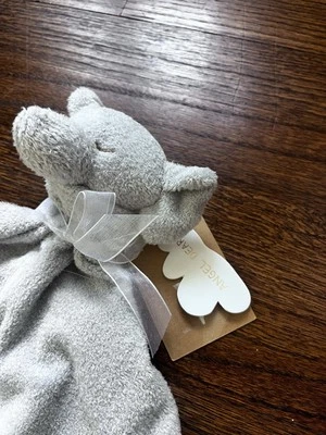 NUEVO CON ETIQUETAS Angel Dear Sleeping Elephant Blue Lovey Baby Manta de Seguridad Nudo Esquina Foto 1 de 4