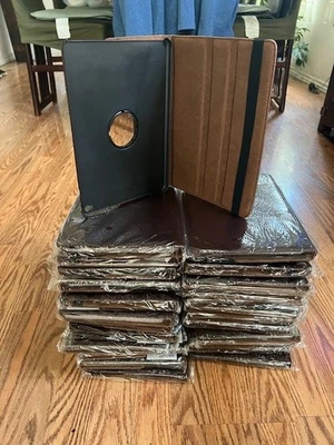 25 Wholesale 360 Degree Rotating PU leather Flip Case for iPad Air 2 (BROWN) - Image 1 of 4