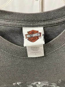 T-shirt Harley Davidson uomo manica corta grigia taglia L Rock Springs WY - Foto 1 di 3