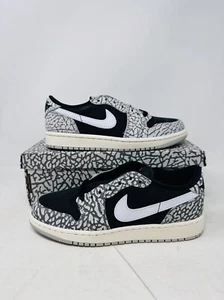 Nike Air Jordan 1 Retro Low OG Black Cement CZ0790-001 Men's US Size 4 NEW - Picture 1 of 5