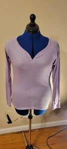 Alfani lilac shimmer long-sleeve sleep shirt - Picture 1 of 5