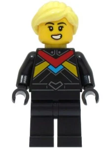 LEGO® Minifig cty1672 - Monster Truck Driver - Female, Black Racing Suit - Picture 1 of 1