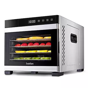 Ivation 6 Stainless Steel Tray Food Dehydrator, Dehydrator Machine for Snacks - Picture 1 of 7