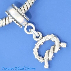 Pretzel Pastry 925 Solid Sterling Silver European Dangle Bead Charm Euro - Picture 1 of 1