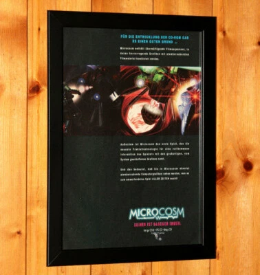 Microcosm Amiga Sega Mega CD Drive Genesis Werbeblatt Gerahmt Poster Ad Framed  - Bild 1 von 2