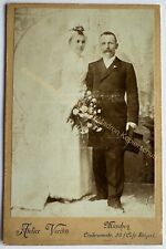 orig. KAB Kabinett Foto Fotografie Bild alt Mode um 1890 München Hochzeit