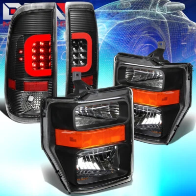 FORD SUPER DUTY 2008-2010 BARRA LED ROJA LUZ TRASERA NEGRA + FARO EURO ÁMBAR Foto 1 de 4