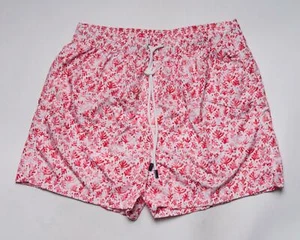 Traje de baño Fedeli $235 rojo blanco estampado de coral baúles de microfibra delgado XL - Imagen 1 de 4