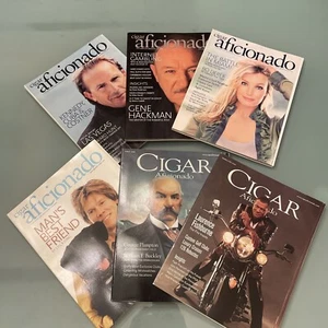 2000 Cigar Aficionado Magazine Lot of 6: Fishburne JP Bacon Hackman Bo Costner - Picture 1 of 7