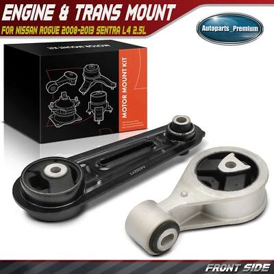 2x Montaje de puntal de par del motor para Nissan Rogue 2008-2013 Sentra 2007-2012 L4 2,5 L Foto 1 de 4