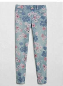 GAP Kids Girls Size 10 NEW Superdenim Jeggings in Floral with Fantastiflex $45 - Picture 1 of 2