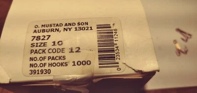 Caja Ganchos Doble Mustad 1000 Talla 10 Foto 1 de 4