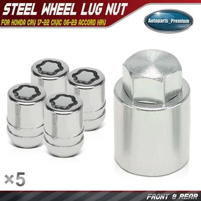5x Tuerca de rueda M12-1.5 para Honda CR-V 2017-2022 Civic 06-23 Accord HR-V S2000 Foto 1 de 4
