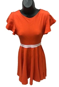 Jacadi Girl's Short Sleeve Orange Dress, 12 Years Old - Picture 1 of 10