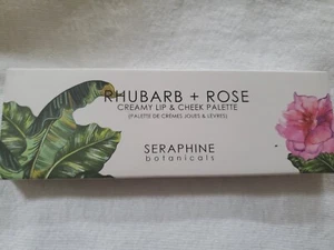 NIB Seraphine Botanicals Rhubarb + Rose Creamy Lip and Cheek Palette NEW IN BOX - Picture 1 of 5