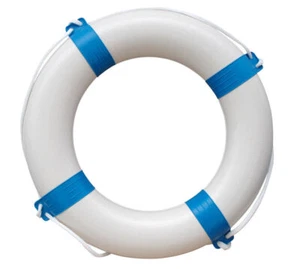 Rettungsring Sicherheitsleine Wurfring Rettungsreifen Schwimmring blau 57cm - Bild 1 von 1