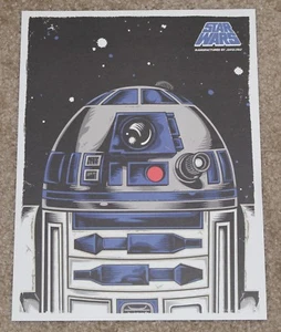 SDCC 2015 SANTA CRUZ SKATEBOARD STAR WARS R2D2 DOUBLE~SIDED PRINT - Picture 1 of 2