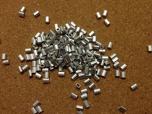 20x Aluminium Oval Ferrules for 1mm Steel Wire Rope Stainless Rigging - Picture 1 of 1