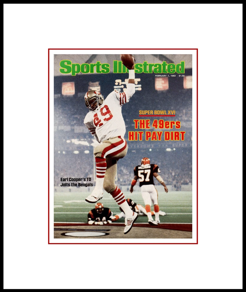 SAN FRANCISCO 49ERS MATTED PHOTO OF 1982 SUPER BOWL WIN SPORTS ILLUSTRATED COVER - Image 1 of 1