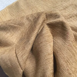 Laura Ashley Chenille Crofton Gold Fabric Upholstery Blinds Curtain PER METRE - Picture 1 of 8