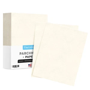 8.5 x 11" New White Parchment Paper - 24lb Bond/60lb Text - 500 Sheets (1 Ream) - Picture 1 of 8
