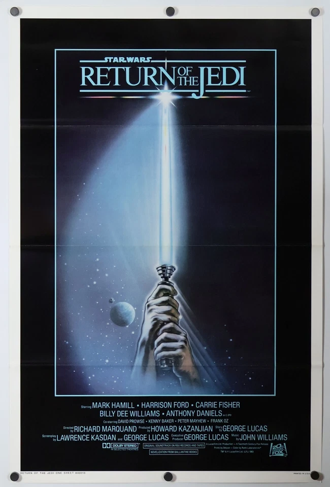 Star Wars Return of the Jedi - original movie poster - 27x41 - 1983 Tri-fold Adv - Image 1 of 1