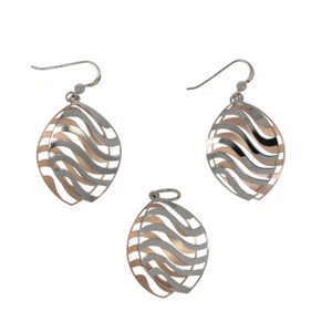 XEN Set mit Ohrhängern und Anhänger spitz XSET124 (32 mm) - Bild 1 von 3