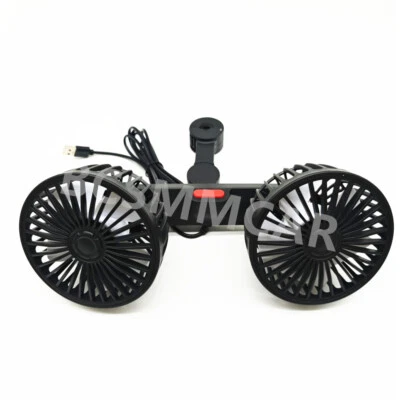 Auto Headrest Ventilation 3 Speed USB Fan 360° Air Cooling Fan For Car Seat Back - Image 1 of 4