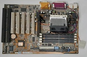 FIC KA11 Slot 1 AGP ISA retro Mainboard + Intel Pentium III 1000MHz + 256MB RAM - Bild 1 von 3
