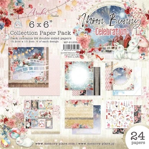 Asuka Studio doppelseitige Papierpackung 6"x6" 24/Pkg - Moon Bunny Celebration - MP-61 - Bild 1 von 7