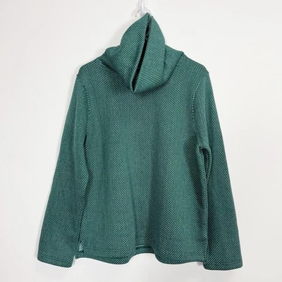 Top J Crew cuello embudo para mujer XL verde grueso forrado de vellón H1549 Foto 1 de 4