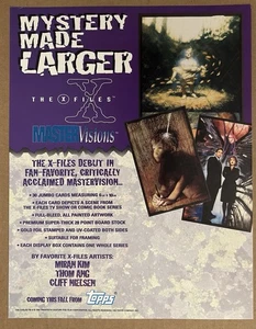 X-Files Mastervisions Trading Cards 8x11 Promo Sell Sheet 1995 Topps Scarce - Picture 1 of 1