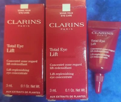 2 x 娇韵诗 Total Eye Lift 0.1 盎司每个旅行尺寸新品 — 第 1/2 张图片