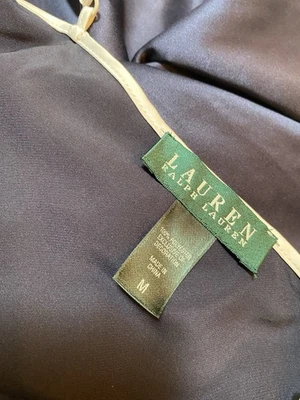 Camisón Ralph Lauren Vintage Años 80 100% Seda Largo Sin Mangas Talla Mediana EE. UU. Foto 1 de 4