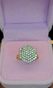 18ct Gold Large 1.00ct Diamond Cluster Ring - Picture 1 of 4