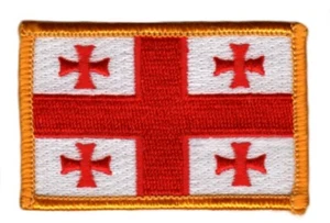 GEORGIEN FLAGGE PATCH ABZEICHEN AUFBÜGELN NEU BESTICKT - Bild 1 von 1