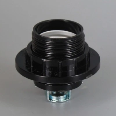 SUNLITE BLACK THREADED SKIRT PHENOLIC SOCKET E26 WITH 1/8IPS THREADED HICKEY 3380G