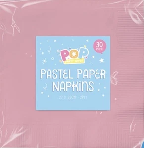 Paquete de 30 (2 capas) Serpientes de Papel - Rosa Pastel - 33cm x 33cm - Imagen 1 de 1