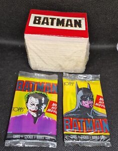1989 Topps Full Set Batman No.1 Movie 132 Cards, 22 Stickers & 2 New Packets VGC