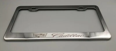 Cadillac License Plate Frame Stainless Steel with Laser Engraved  - Image 1 of 2
