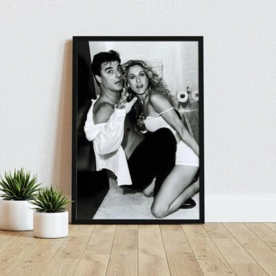 Carrie and Mr Big Póster Póster Blanco y Negro - Póster Decoración Foto 1 de 4