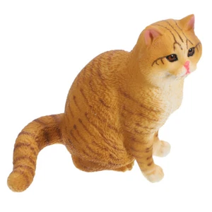Shorthaired Cat Toys Cute Figurines Miniature Model Simulation Animal - Picture 1 of 10