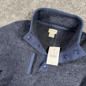 Crewcuts Boys Fleece Half-Snap XS (4-5) Heathered Navy/Black Sweater $80 NWT - Picture 1 of 10
