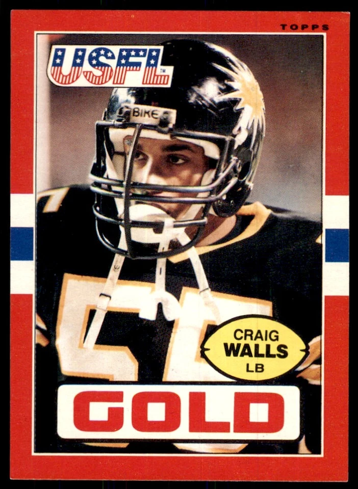 1985 Topps USFL Craig Walls Football Cards #37 - Image 1 of 2
