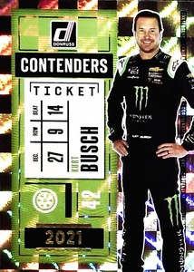 Kurt Busch - 2021 Panini Donruss Contenders Checkers Parallel #CON9