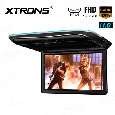 XTRONS Overhead 11.6" Digital Screen Car Roof Flip Down Monitor Player HDMI +IR - Image 1 of 4