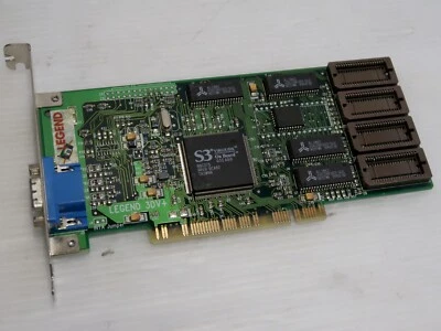 S3 Virge/DX, 86C375, VRAM 2MB, PCI, VGA, Legend 3DV+, WORKING VINTAGE CARD - Image 1 of 4