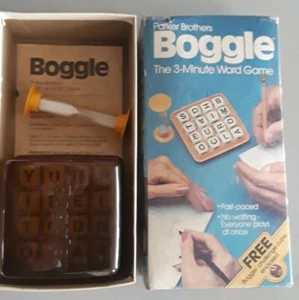 Boggle Wortspiel mit Boggle Challenge Cube Parker Brothers Vintage 1983 Nr. 0933 - Bild 1 von 5