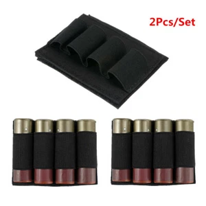 2pcs Tactical Molle 4 Round 12/20GA Gun Shotgun Shell Holder Ammo Carrier Pouch - Picture 1 of 12