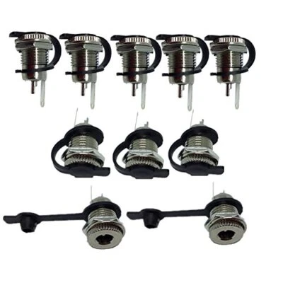 Lsgoodcare 10Pack 5.5 x 2.1 MM 8A-10A DC Power Jack Socket Threaded Female Mount - Image 1 of 4